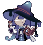 Prune Juice Cookie from Cookie Run Kingdom sweeping