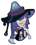 Prune Juice Cookie from Cookie Run Kingdom sweeping